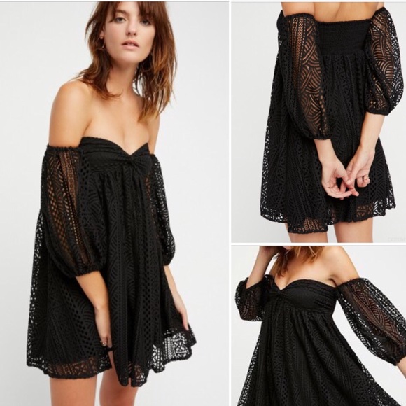 Free People Dresses & Skirts - Free People Emmy Lou Eyelet Babydoll Mini Dress
